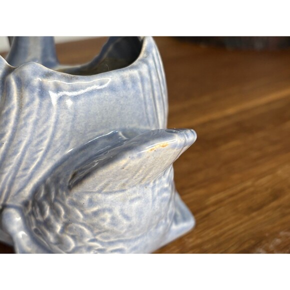 Set of 2‎ Vintage Redwing USA Swan Planter Blue MCM Ceramic 259 Blue Vase EUC - Picture 6 of 12